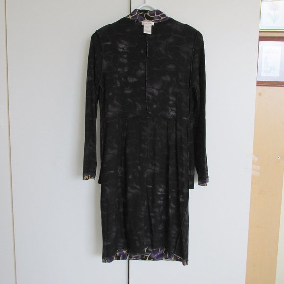 Monroe & Main Purple Animal Print Tie Belt Pockets - Picture 6 of 8